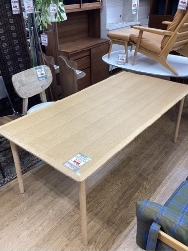 KK-45【新入荷リサイクル品】美品　マルニ木工　LIGHT WOOD 1800 ダイニングテーブル　ナチュラル