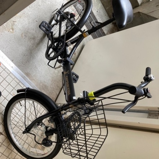 Captain stag 折りたたみ自転車(ロック付き)