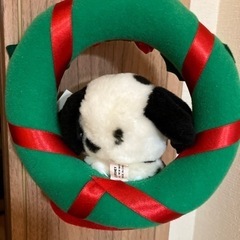 【未使用】ダルメシアンクリスマスリースの画像