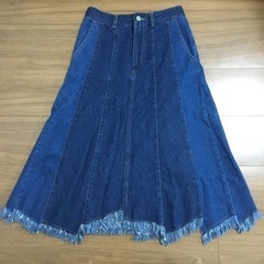 リシェグラマー　デニムスカート　膝下丈