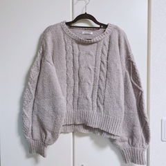 【値段相談可】長袖ケーブルニット/ natural couture