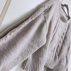 【値段相談可】長袖ケーブルニット/ natural coutureの画像
