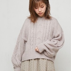 【値段相談可】長袖ケーブルニット/ natural coutureの画像