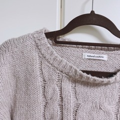 【値段相談可】長袖ケーブルニット/ natural coutureの画像