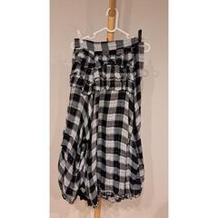 ギンガムチェック　アシメスカート