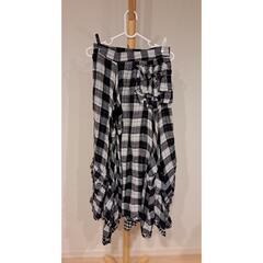 ギンガムチェック　アシメスカートの画像