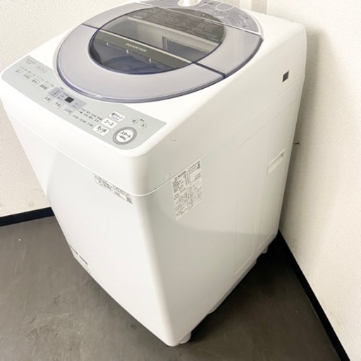 激安‼️美品 大型8キロ 19年製 SHARP洗濯機ES-GV8D-S?