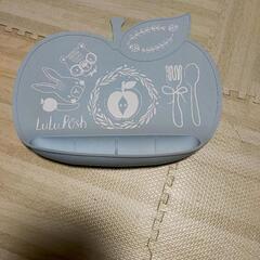 値引きangelette りんご型 お食事シリコンマット　ブルー

