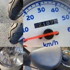 ☆走行少！わずか2.100km^_^ビーノ低燃費4ストモデル☆プラグやオイルなど交換済み^_^快調！50cc原付スクーター☆の画像