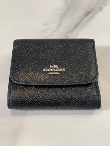 [中古] コーチ COACH 三つ折 財布 レディース ブラック