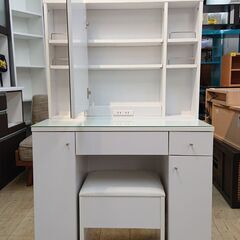 ニトリ NITORI 両袖ドレッサー コナ3 収納スツール付き 収納多数 棚板