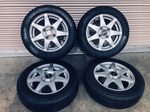 冬タイヤ 155/65R13 アルミ付きスタッドレス 4本組