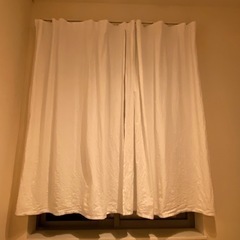 カーテン　白　130cm×175cm×2枚　レースカーテン付き