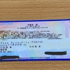 宇都宮隆（tm network）ライブチケット　