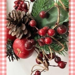 アップルベリークリスマスリースの画像