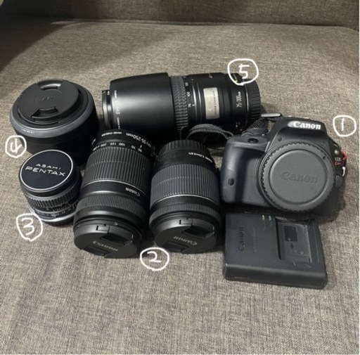 Canon EOSkissX7 セット（ズーム・望遠・単焦点・オールド）