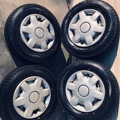 冬タイヤ 145R12 ホイール付2020年スタッドレス バリ山4本組