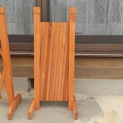 ジャバラ式木製柵　3個　未使用の画像
