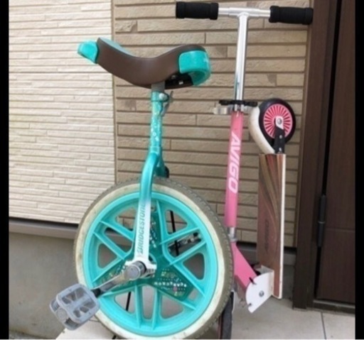 ブリヂストン一輪車とキックスケーター