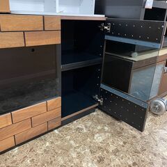 ニトリ NITORI キャビネット ミドルブラウン ブロリック120 家具 収納 レンガ調 ニトリ NITORI キャビネット ミドルブラウン ブロリック120 家具