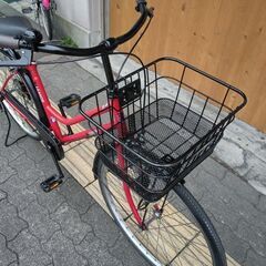 ELEANOR[エレノア] 26吋ファッションシティーサイクル シングル/レッドxブラック