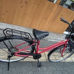 ELEANOR[エレノア] 26吋ファッションシティーサイクル シングル/レッドxブラック