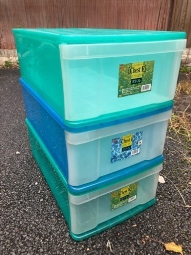 プラ収納引き出し（押入れ収納）3つセット