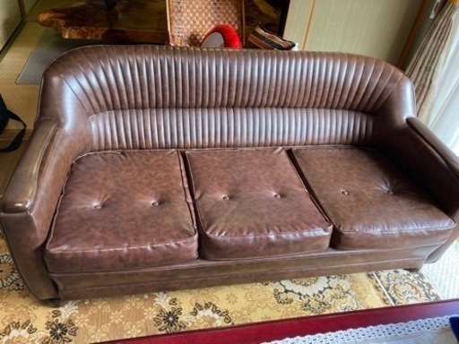高級　ソファーセット　中古　本革