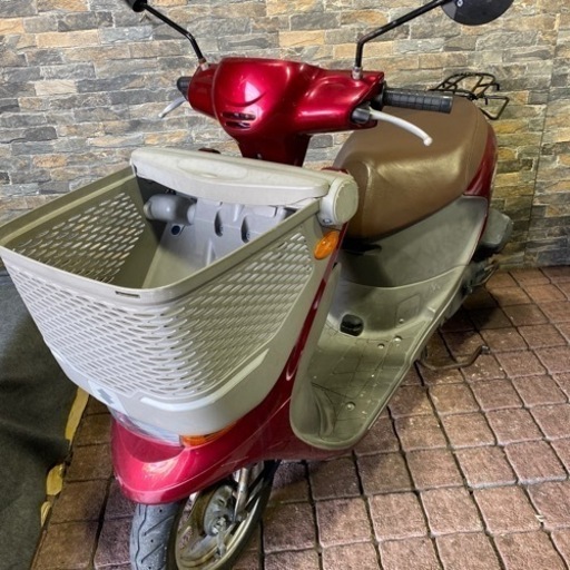 SUZUKI レッツ4 バスケット　赤色　カゴ付き　原付メットインスクーターバイク　4サイクル　福岡市南区