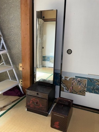 木製 化粧台 裁縫入れ付属