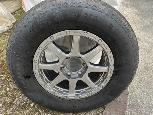 冬スタッドレスタイヤ4本　社外アルミホイール付き　トヨタプラド用