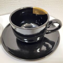 【8133‐1】未使用 JUNKO KOSHINO コシノジュンコ ペアカップ＆ソーサー 白 黒 コーヒーカップ 食器 茶器の画像