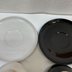 【8133‐1】未使用 JUNKO KOSHINO コシノジュンコ ペアカップ＆ソーサー 白 黒 コーヒーカップ 食器 茶器の画像