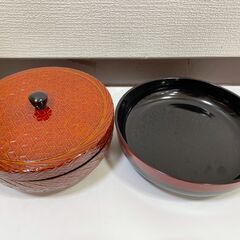 【8133‐2】未使用 菓子鉢 2点セット ピエールカルダン 漆器