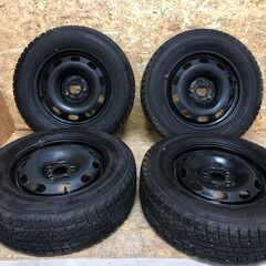 195/65R15　15×6J　鉄ホイール　4本セット 　純正フ...