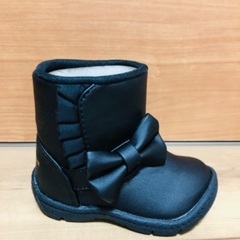 (新品)ムーンスター13センチリボン付き黒ブーツの画像