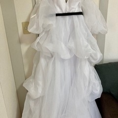 【新品　未使用】ウェディングドレス　パフスリーブ
