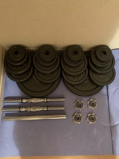 トレーニングベンチ、ダンベル合計50kg