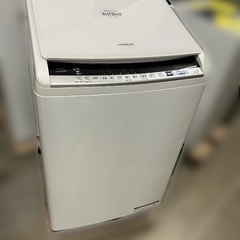 J1867 6ヶ月保証付き！ 日立 HITACHI  乾燥4.5kg付 8kg洗濯機 BW-DV80B  2017年製 動作確認、クリーニング済み