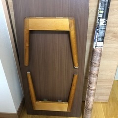 木製ローテーブル折りたたみ式＋リメイクシート付の画像