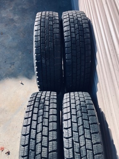 冬タイヤ 145R12 便利なアルミ付きバリ山スタッドレス4本組