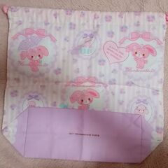 【未使用】ぼんぼんりぼん　巾着袋　体操着袋　体育着袋の画像