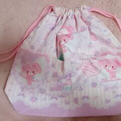 【未使用】ぼんぼんりぼん　巾着袋　体操着袋　体育着袋の画像