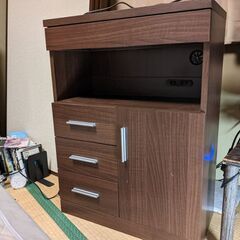 FAX台　本棚　引き出し　シェルフ
