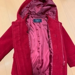 子供服　赤　ダッフルコート COMME CA ISM   90の画像