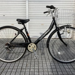 【27インチ自転車】6段変速付　チェーン新品❗️スペアキーあり　...