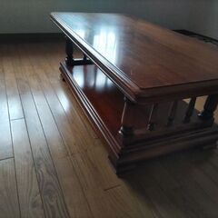 高級家具 カリモク☆こげ茶 リビングテーブル 座卓 センターテーブル ローテーブルの画像