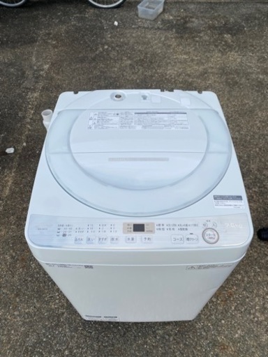 激安?シャップ洗濯機7KG ES-GE7C-W ?2018年型?保証3ヶ月付き?配達可能???