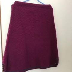 毛100%  スカート（Ｍ）　とても可愛い　パープルの画像