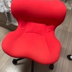 [ドウシシャ] デスクチェア コンパクト スリムフィット レッド 